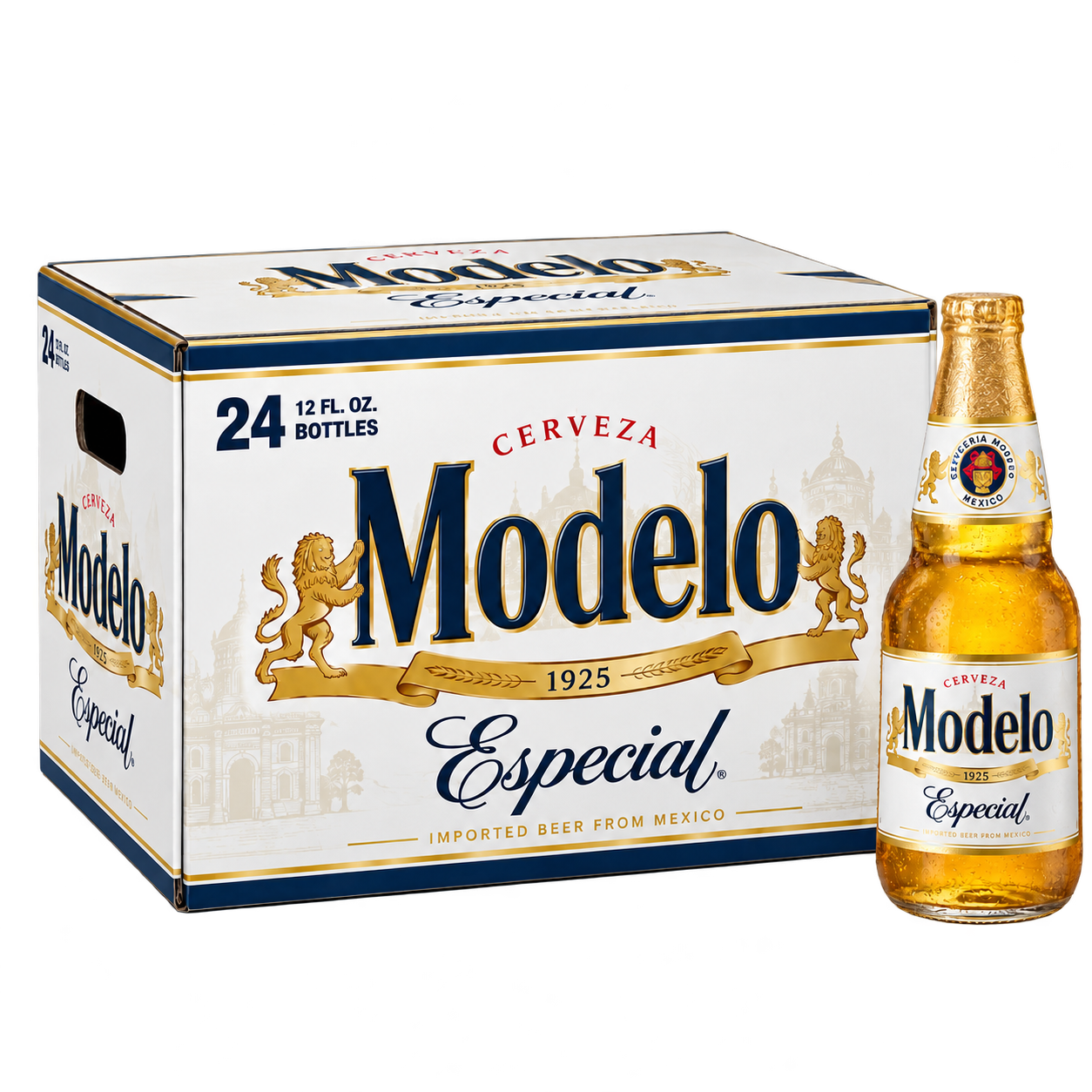 Case of Modelo Especial beer
